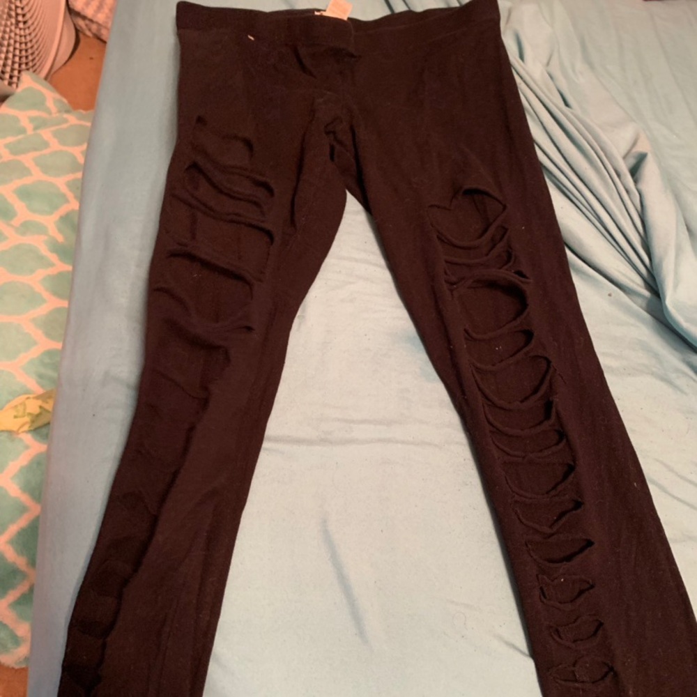 Rozollo Black Leggings